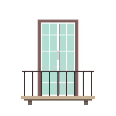 Balkon vektörü. Metin için boş alan. Duvar kağıdı. arkaplan.