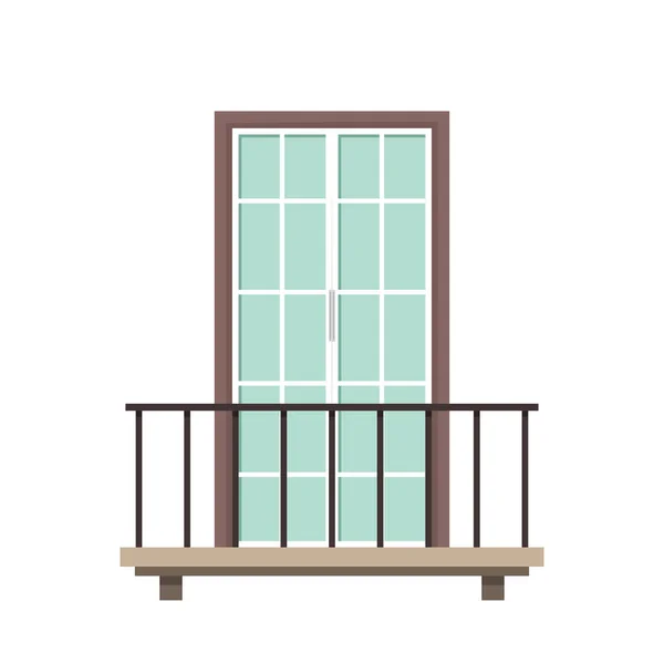 Balkon Vector Vrije Ruimte Voor Tekst Behang Achtergrond — Stockvector