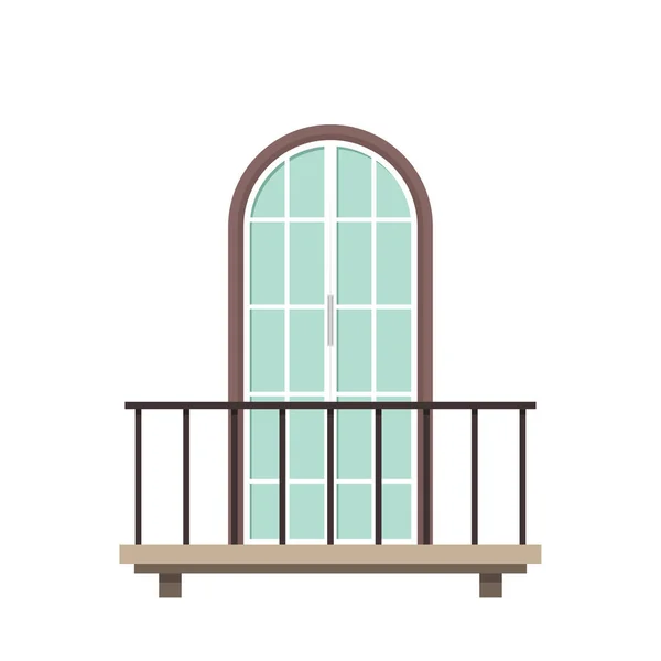 Balkonvektor Freiraum Für Text Tapete Hintergrund — Stockvektor