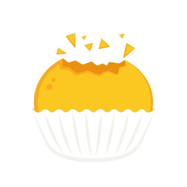 Phuchka Hint yemeğidir. Beyaz arkaplanda Gol aralığı çizgi film vektörü.