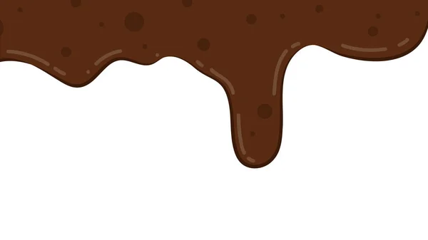 巧克力在白色背景上伸展 巧克力背景矢量 — 图库矢量图片