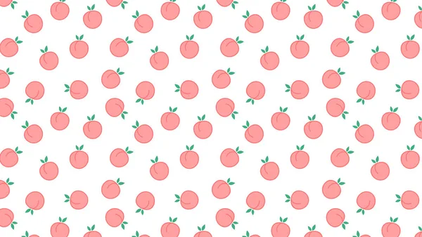 Şeftali vektörü. Şeftali desenli duvar kağıdı. arkaplan.