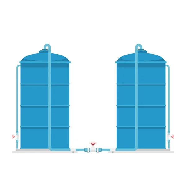 Vector Tanque Agua Tanque Agua Sobre Fondo Blanco Vector Tap — Archivo Imágenes Vectoriales