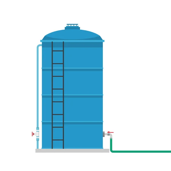 Wassertank Vektor Wassertank Auf Weißem Hintergrund Leitungsvektor Schlauch — Stockvektor