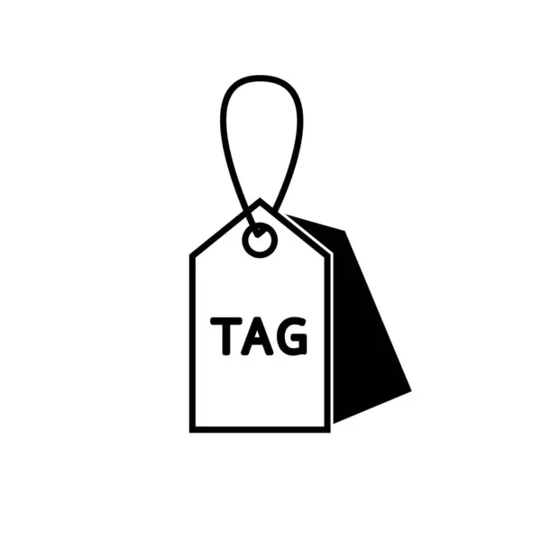 Tag Logo Design Tag Doodle Symbol Vektor — Stockvektor