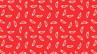 Acı biber desenli duvar kağıdı. Kırmızı biber sembolü vektörü.