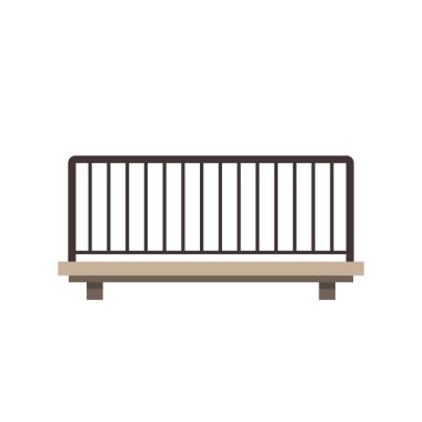 Balkon çizgi film vektörü. Metin için boş alan. Duvar kağıdı. arkaplan.