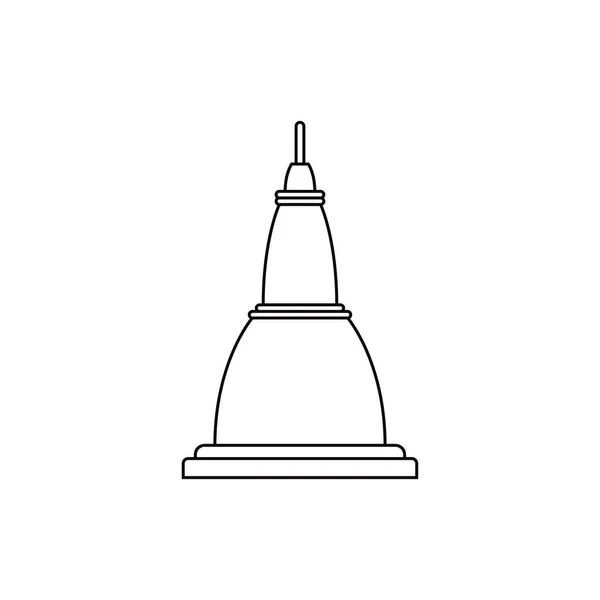Вектор Карикатуры Тайской Пагоды Тайская Пагода Звезда — стоковый вектор