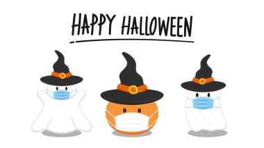 Cadılar Bayramı balkabağı maske takıyor. Cadılar Bayramı Balkabağı karakteri.