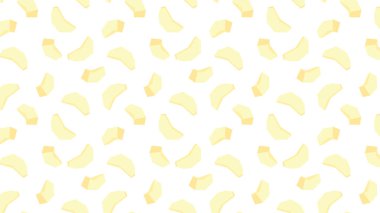 Soyulmuş elma vektörü. Elma çizgi film desenli duvar kağıdı.