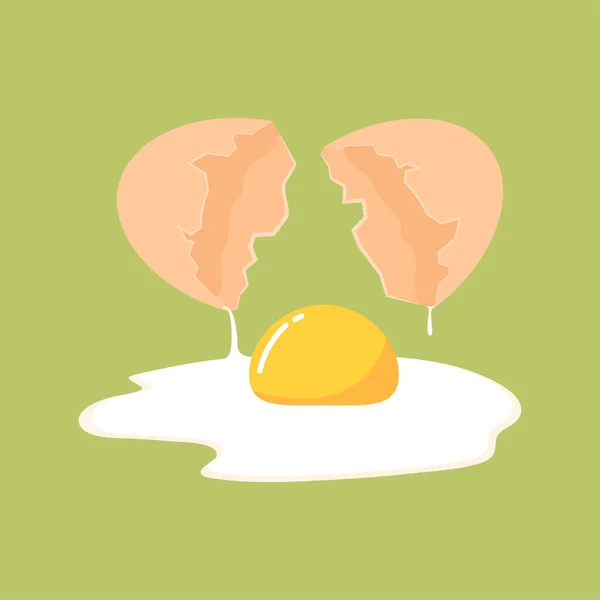 卵のベクトルをクラックします 卵の漫画のベクトル — ストックベクタ