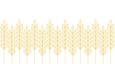 Buğday desenli duvar kağıdı. Yulaf sembolü. Metin için boş alan. Pirinç işareti. Pirinç desenli duvar kağıdı.