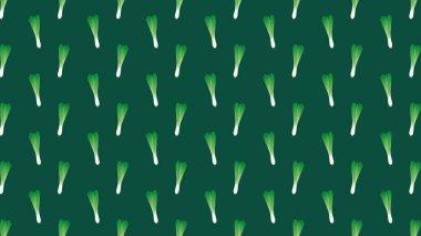 Taze soğan desenli duvar kağıdı. Taze soğan vektörü.