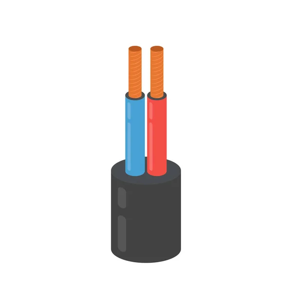 Alambre Cable Eléctrico Diferente Amperaje Cable Alambre Vector — Archivo Imágenes Vectoriales