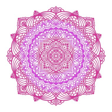 Renkli mandala 'nın vektör çizimi. Yoga, ezoterik, meditasyon.