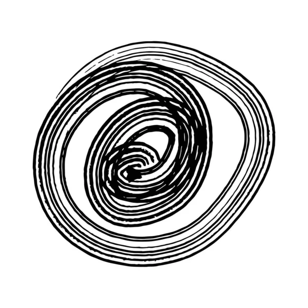 Ilustración Abstracta Vectorial Blanco Negro Patrón Círculo Geométrico Rayas Manchas — Vector de stock