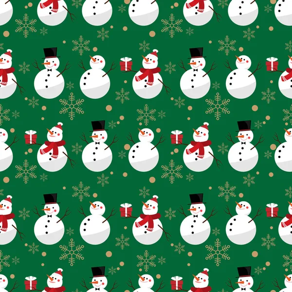 Natale Senza Soluzione Continuità Modello Gruppo Pupazzo Neve Costume Invernale — Vettoriale Stock