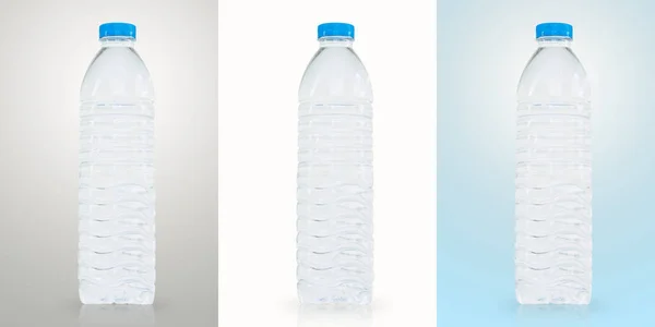 Drinking Water Bottle Blue Lid Background — Stock Photo, Image