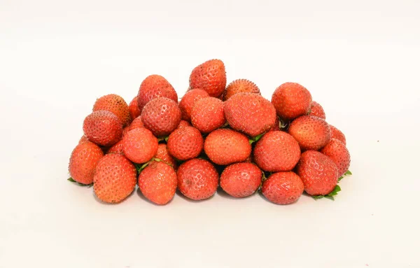 Fructe Padure Fundal Alb Căpșuni — Fotografie, imagine de stoc