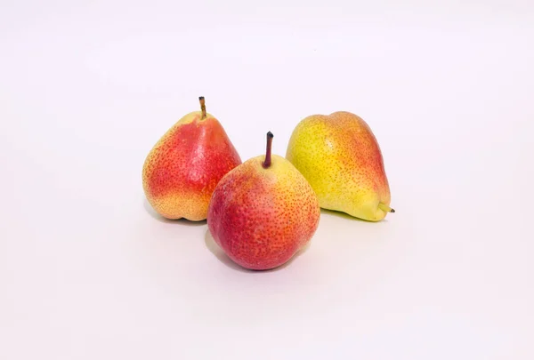 Owoce Białym Tle Gruszki — Zdjęcie stockowe