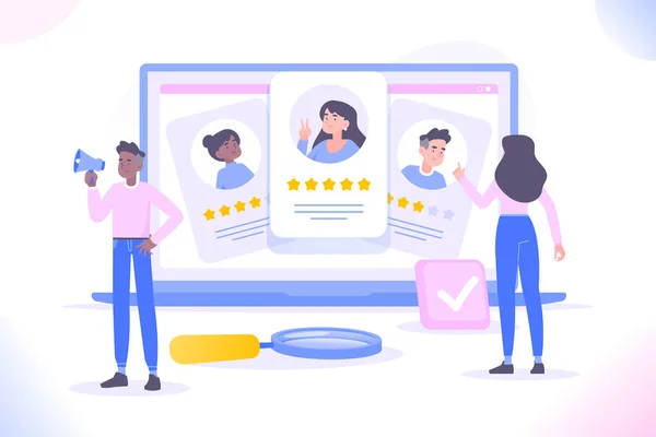 Gestión Recursos Humanos Contratación Concepto Contratación Personas Seleccionando Candidatos Freelancers — Archivo Imágenes Vectoriales