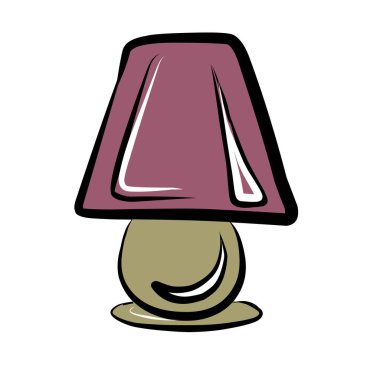 Table lamp. Floor lamp. Chandelier. Vector picture drawn by hand from a set about home life and comfort. There are many household items and furniture. Doodle style. Set of isolated drawings. clipart