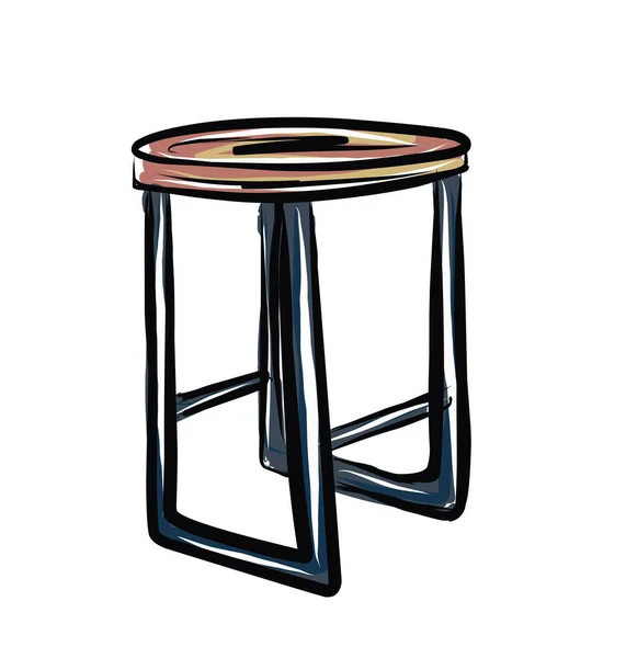 Une Commode Curbstone Étagère Une Petite Table Image Vectorielle Dessinée — Image vectorielle