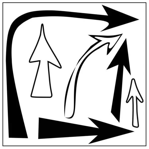 共有矢印アイコングラフィックリソース テンプレート およびロゴのシンボルベクトルデザイン 矢印シンボルベクトル絶縁オブジェクト — ストックベクタ