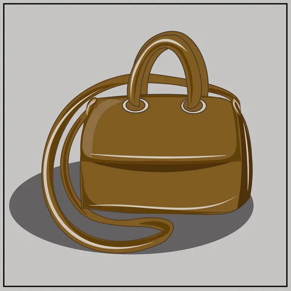 Bolso Mano Negro Azul Beige Conjunto Bolsas Moda Armario Básico — Vector de stock