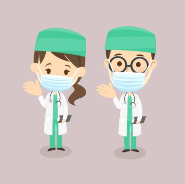 Çizgi film Şirin Doktor Vektör