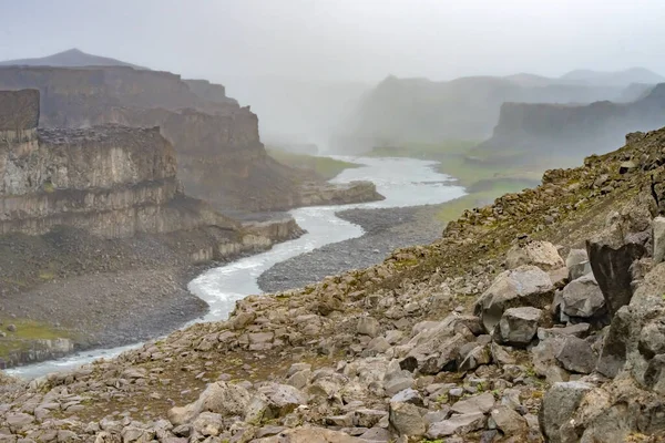 Kanion Dettifoss Jokulsargljufur Obwodnica Północna Islandia — Zdjęcie stockowe