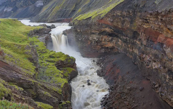 Prachtige Landschappen Watervallen Ijslandse Hooglanden — Stockfoto