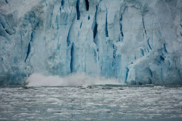 Calving Glacier One Glaciers Flowing Harding Icefield Kenai Fjord National Stock Photo