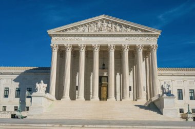 Yargıtay Binası, Birleşik Devletler Yüksek Mahkemesi 'nin toplandığı yer, ABD' nin en yüksek federal mahkemesi. Washington, DC