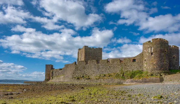 Zamek Carrickfergus Normańska Twierdza Strategicznym Położeniu Skalistym Cyplu Irlandii Północnej — Zdjęcie stockowe