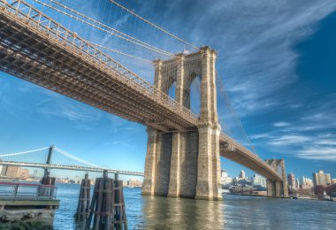 Manhattan, New York 'tan Brooklyn Köprüsü manzarası