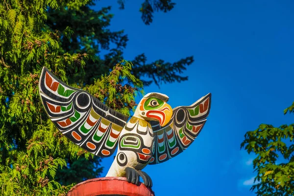Stanley Park 'ta Totem Pole, Vancouver, British Columbia, Kanada