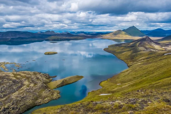 Ohromující Krajina Landmannalaugar Přírodní Rezervaci Fjallabak Okraji Laugahraun Lávové Pole — Stock fotografie