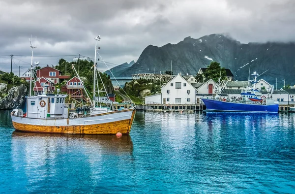 Pueblo Pesquero Hamnoy Reinefjord Islas Lofoten Archipiélago Distrito Tradicional Condado —  Fotos de Stock