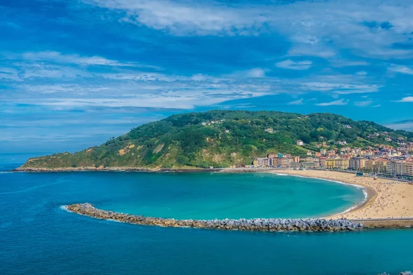 San Sebastian Donostia Miasto Wybrzeżu Zatoki Biskajskiej Autonomicznej Wspólnocie Baskijskiej — Zdjęcie stockowe