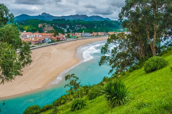 Ribadesella Ribesella Desembocadura Del Río Sella Hasta Mar Cantábrico Principado — Foto de Stock