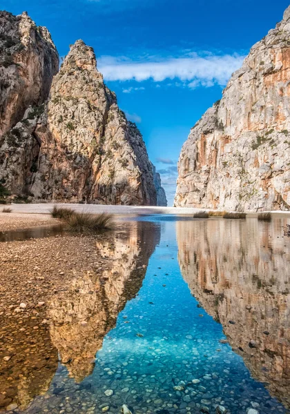 Torrent Pareis Calobra Majorca Mallorca Baleraic Islands Spain — стокове фото