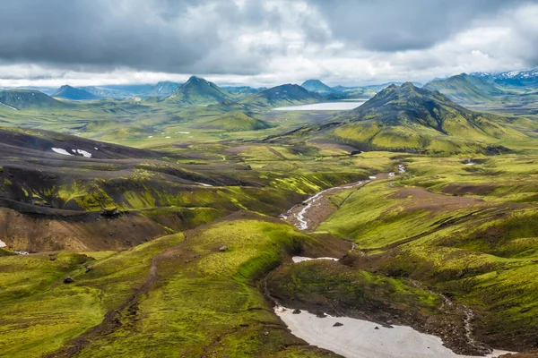 Jinde Krásné Krajiny Alftavatn Přírodní Rezervaci Fjallabak Islandu Uprostřed Slavné — Stock fotografie