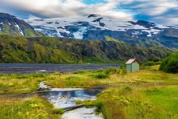 The dramatically beautiful and surreal landscapes of Throsmork in the Highlands of Iceland at southern end of the famous Laugavegur hiking trail.