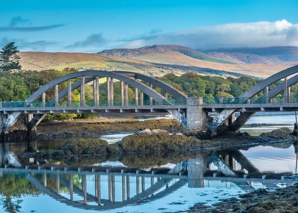 Suspension Bridge Charming Small Town Kenmare Little Nest Ring Kerry — Stock Photo, Image