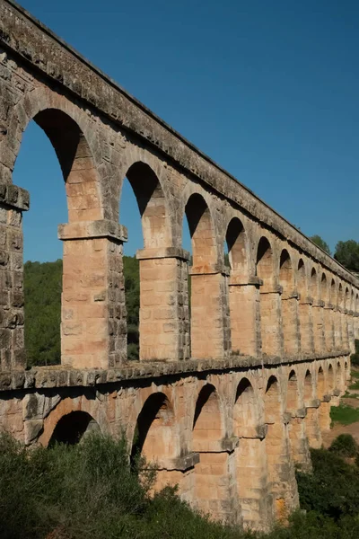 Das Aquädukt Von Ferreres Auch Bekannt Als Pont Del Diable — Stockfoto
