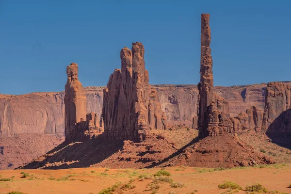 Oblast Monument Valley Náhorní Plošině Colorado Rozlehlými Pískovcovými Pahorky Hranici — Stock fotografie