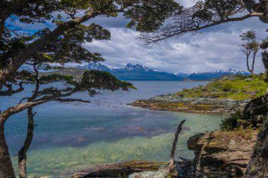 Kıyı manzaraları, Tierra del Fuego Ulusal Parkı, Ushuaia, Arjantin