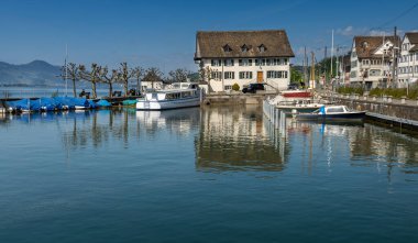 Schmerikon, Linth Nehri 'nin göle karıştığı Yukarı Zürih Gölü' nün (Obersee) başında yer alır. St. Gallen, İsviçre