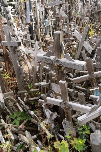 Cerro Las Cruces Sitio Cautivador Norte Lituania Donde Los Peregrinos Imágenes De Stock Sin Royalties Gratis